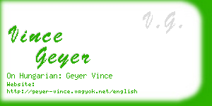 vince geyer business card